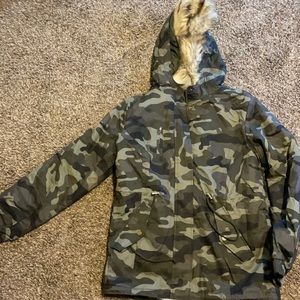 Camo jacket with hoodie